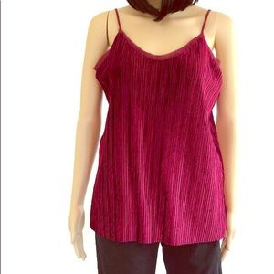 3 for $15 Dalia M, Burgundy, Ribbed, Velvet blouse